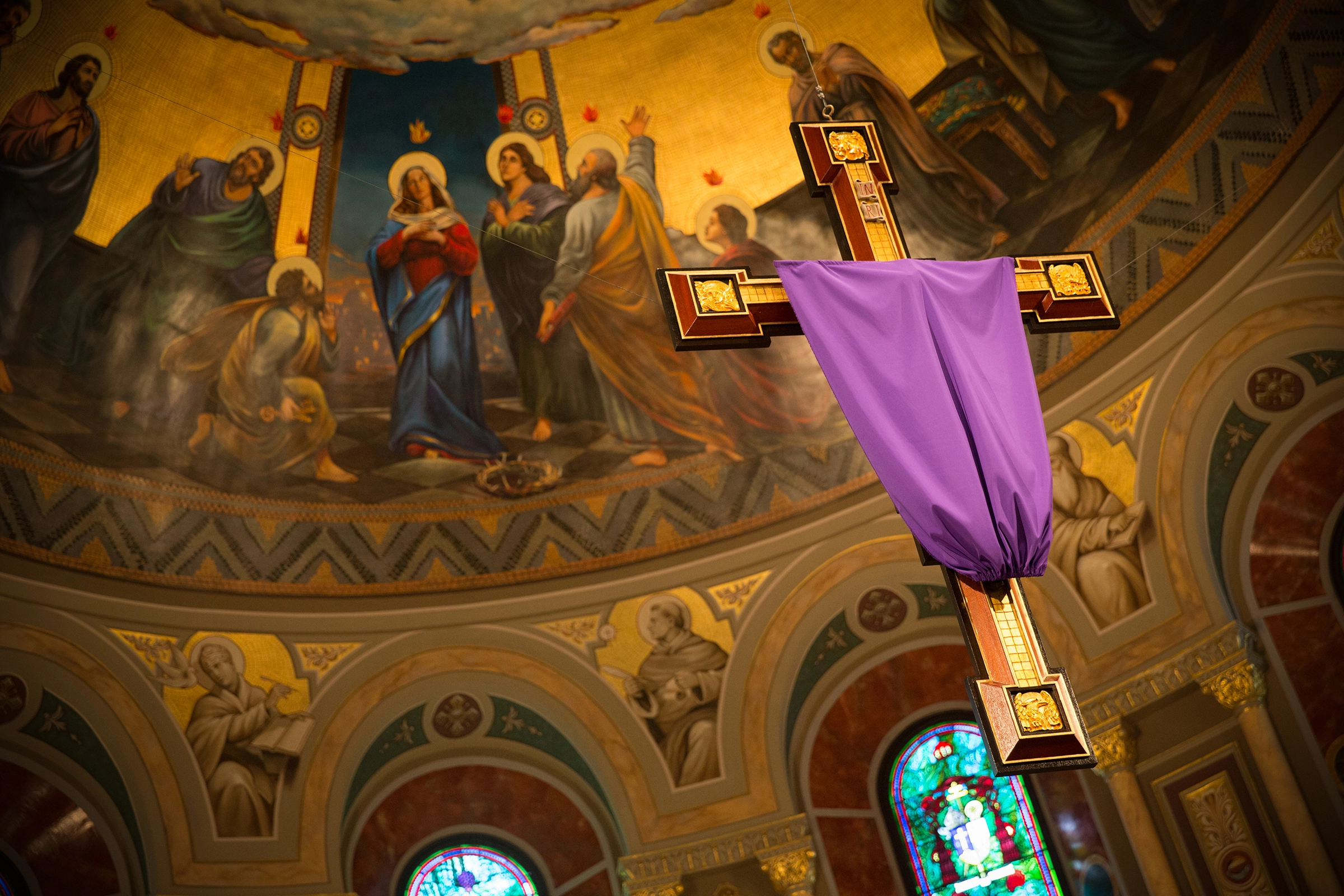 Why the catholic church covers crosses and images during lent